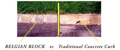 Belgian Block vs. Concrete Curb